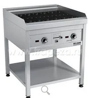 Гриль электрический, водяной, 2 зоны, стенд открытый, полка, глубина 700мм