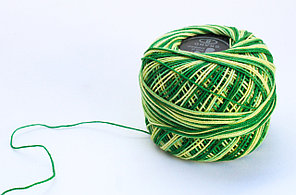 Нитки для вязания "Ирис", желто-зеленые
