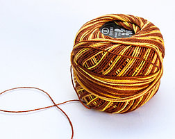 Нитки для вязания "Ирис", желто-коричневые