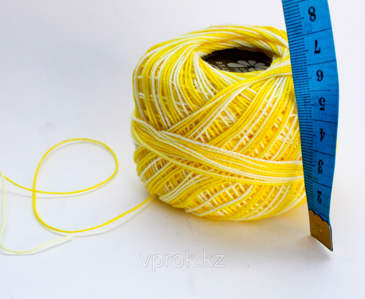 Нитки для вязания "Ирис", бело-желтые - фото 2 - id-p58024530