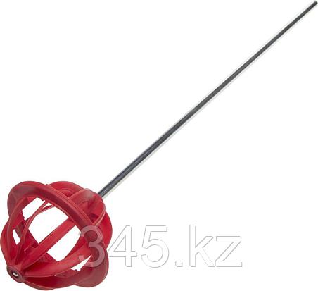 Миксер ЗУБР "МАСТЕР" ГЛОБУС пластмассовый, для красок, 70х100х400мм, фото 2