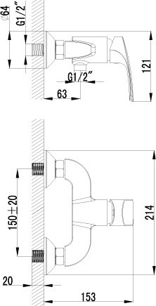 Смеситель Lemark plus Shape LM1703C для душа - фото 2 - id-p58037187