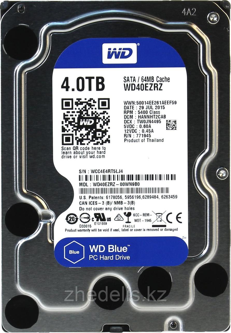 Жёсткий диск WD Blue WD40EZRZ 4ТБ 3,5" 5400RPM 64МB (SATA-III) - фото 2 - id-p58038650