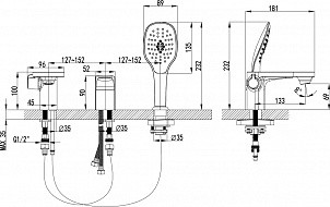 Смеситель Lemark Shift LM4347C на борт ванны - фото 2 - id-p58039019