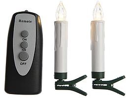 Гирлянда теплобелая без кабеля Свечи 13,5х1,8см KA482520