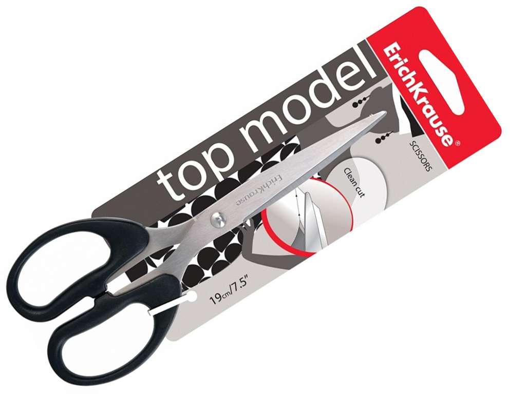 Ножницы ERICH KRAUSE "Top Model" 190 мм, пластиковые ручки