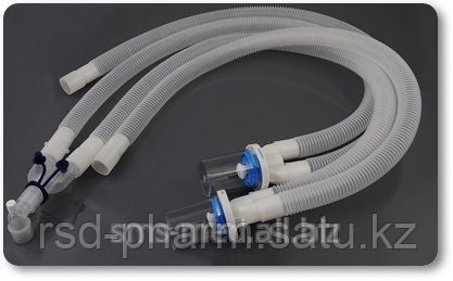 Контур дыхательный вентиляцонный (Гофрированные) Plasti-med (Турция), 4 линии, фото 2