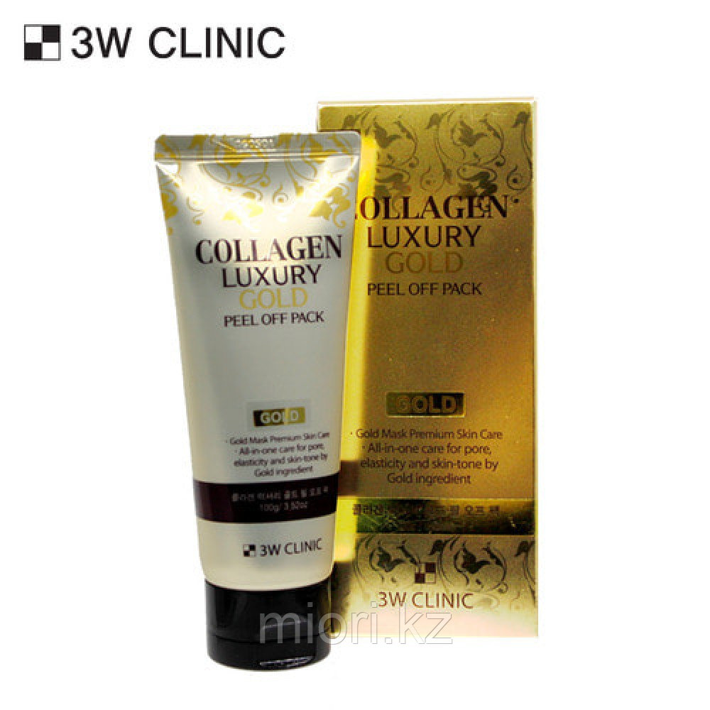 Золотая омолаживающая маска-плёнка 3W Clinic Collagen Luxury Gold Peel Off Pack 