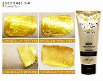 Золотая омолаживающая маска-плёнка 3W Clinic Collagen Luxury Gold Peel Off Pack - фото 2 - id-p58088603