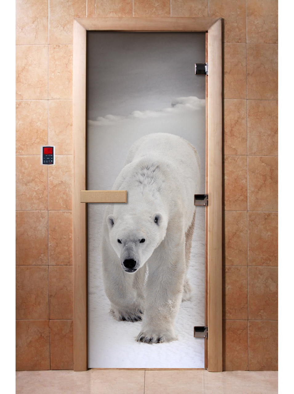 Дверь с фотопечатью Белый медведь-2 190x70