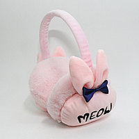 Меховые наушники (шапка на уши) "Meow", розовые