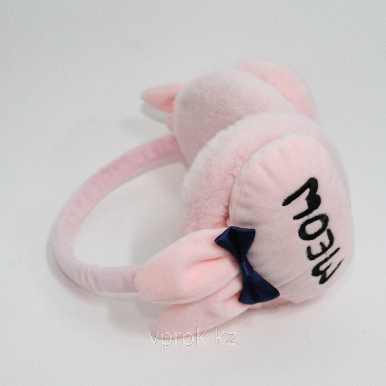 Меховые наушники (шапка на уши) "Meow", розовые - фото 2 - id-p58126322