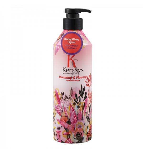 Парфюмированный шампунь для поврежденных волос Kerasys Blooming & Flowery Perfume Shampoo (600 мл)