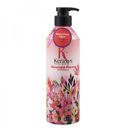 Парфюмированный шампунь для поврежденных волос Kerasys Blooming & Flowery Perfume Shampoo (600 мл), фото 2