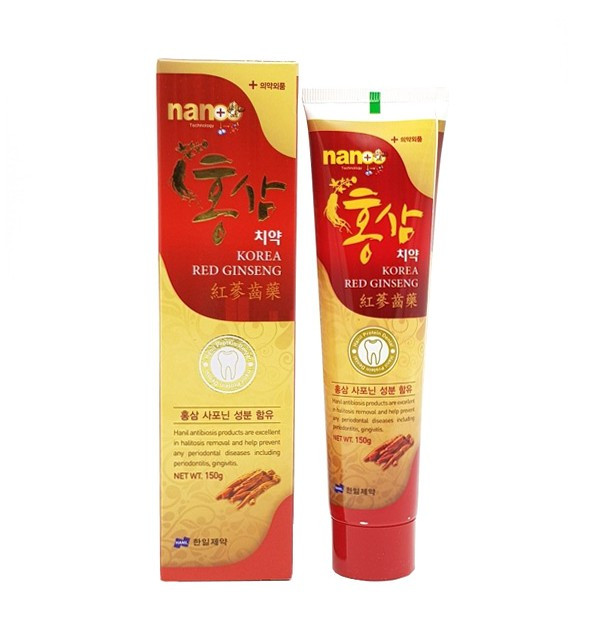 Зубная паста с красным женьшенем Hanil Nano Korea Red Ginseng (150 г)