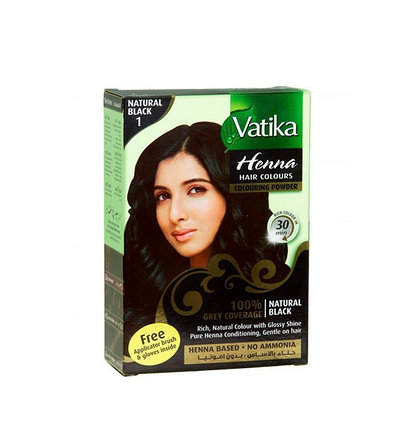 Хна для окраски волос Vatika Henna Natural Black (черная), фото 2