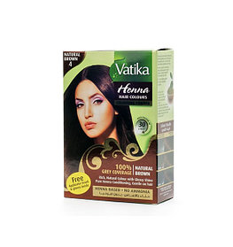 Хна для окраски волос Vatika Henna Natural Brown (коричневая)