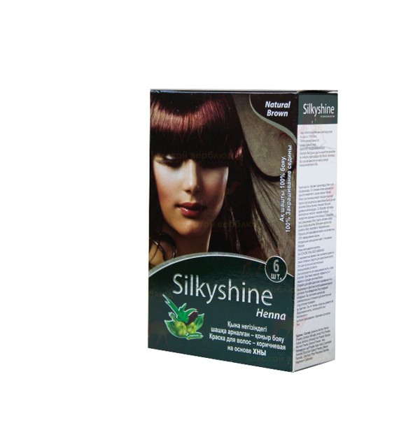 Хна для окрашивания волос Silky Shine (коричневая) - фото 1 - id-p58152450