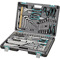 Набор инструментов, 1/2",3/8", 1/4", CrV, пластиковый кейс 142 предм.// Stels