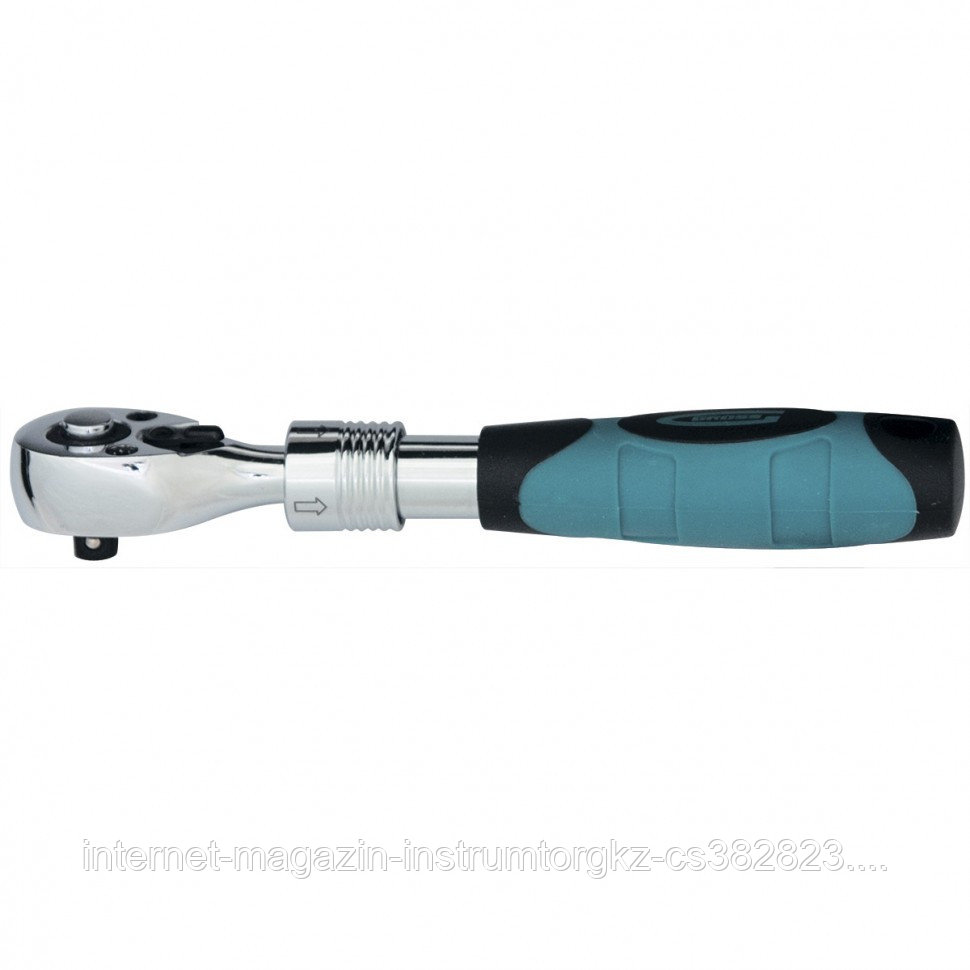 Ключ телескопический трещоточный 1/4", 150-200 мм, CrV, хромир., 2-х комп. рукоятка// Gross