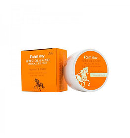Гидрогелевые патчи с золотом и конским жиром Farm Stay Horse Oil and Gold Hydrogel Eye Patch (90 г)