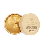 Гидрогелевые патчи с золотом и секретом улитки против морщин Petitfee Gold & Snail Hydrogel Eye Patch (84 г)