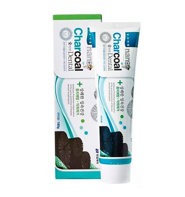 Зубная паста с серебром и бамбуковым углем Hanil Nano Charcoal Dental Toothpaste (180 г) - фото 1 - id-p58152700