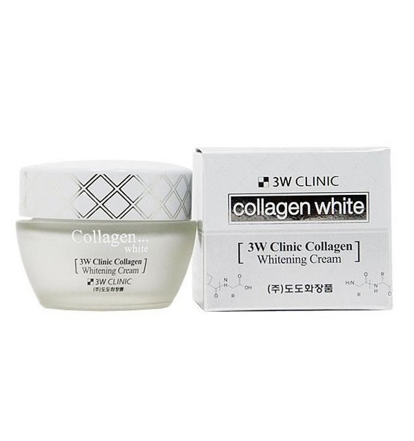 Крем для лица с морским коллагеном 3W Clinic Collagen Whitening Cream (60 мл) - фото 1 - id-p58152793