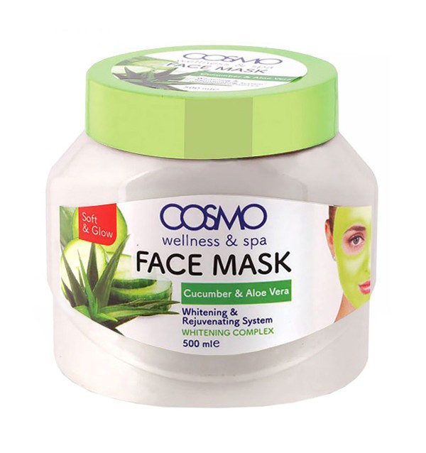 Крем-маска с огурцом и алоэ вера Cosmo Cucumber and Aloe Vera Face Mask (500 мл)