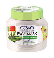 Қияр және алоэ вера қосылған крем-маска Cosmo Cucumber and Aloe Vera Face Mask (500 мл)