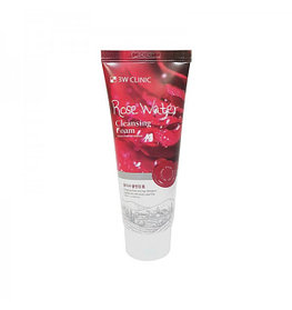 Пенка для умывания с розовой водой 3W Clinic (100 мл)