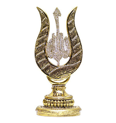 Сувенир в форме тюльпана с надписью Аллах (золотистый), фото 2