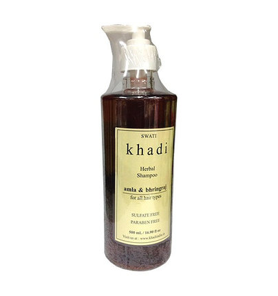 Укрепляющий шампунь с амлой и эклиптой распростертой Khadi, фото 2