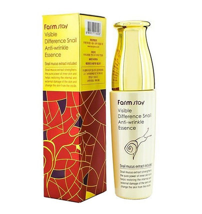 Улиточная сыворотка для разглаживания морщин Farm Stay Visible Difference Snail Anti-Wrinkle Essence (50 мл), фото 2