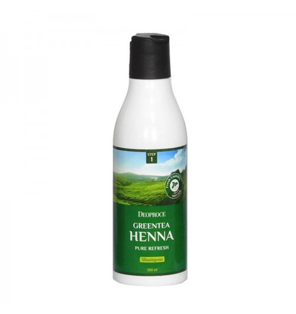 Шампунь для волос с зеленым чаем и хной Deoproce Greentea Henna Pure Refresh Shampoo (200 мл)