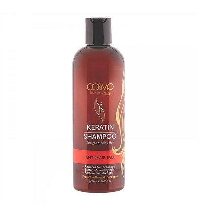 Шампунь от выпадения волос с кератиновым маслом Cosmo Keratin Shampoo (480 мл), фото 2