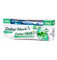 Зубная паста от кариеса Dabur Herbal Basil (базилик) + зубная щетка