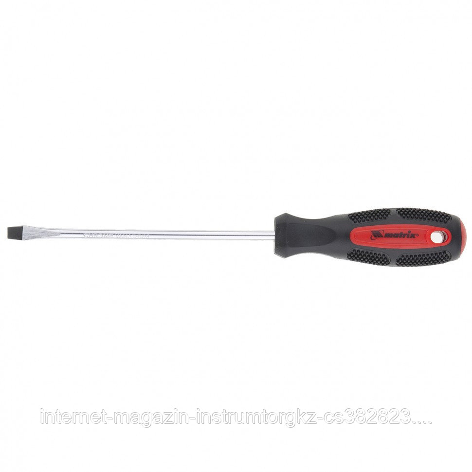 Отвертка Anti-Slip, SL8,0 х 150 мм, CrV, двухкомп. рукоятка// Matrix