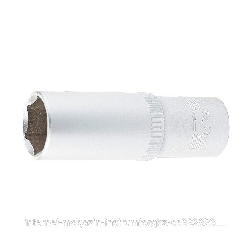 Головка торцевая удлиненная, 14 мм, 6-гранная, CrV, под квадрат 1/2",// Stels