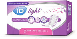 Прокладки урологические женские ID Light Ultra Mini 28 штук