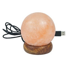 Солевая USB лампа "Феншуй-Ультра" с природными трещинами и дефектами (питание USB)