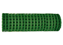 Решетка заборная в рулоне, 1х20 м, ячейка 15х15 мм, пластиковая, зеленая// Россия