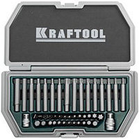 Набор KRAFTOOL "INDUSTRY" Биты усиленные для высоких нагрузок, с двумя адаптерами, 44 предмета