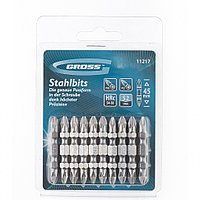 Набор бит двухстор., PH2-PZ2х45мм, сталь S2, 10шт.// Gross