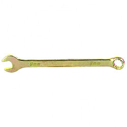 Ключ комбинированный, 8 мм, желтый цинк// Сибртех