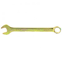 Ключ комбинированный, 19 мм, желтый цинк// Сибртех
