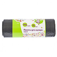 Пакеты для мусора 120л*10шт серые, Россия// Elfe