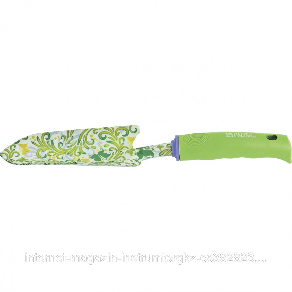 Совок посадочный узкий, 55х320 мм, стальной, пластиковая рукоятка, FLOWER GREEN// Palisad