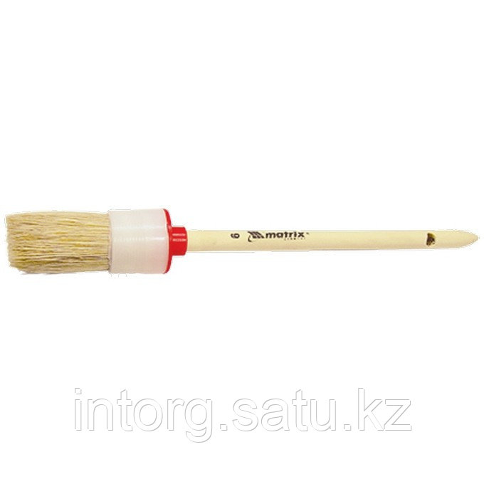 Кисть круглая № 2 (20 мм), натуральная щетина, деревянная ручка// MTX - фото 1 - id-p40187231