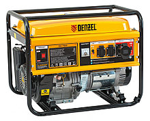 Генератор бензиновый "Denzel" GE 7900, 6,5 кВт, 220 В/50 Гц, 25 л, ручной старт Denzel